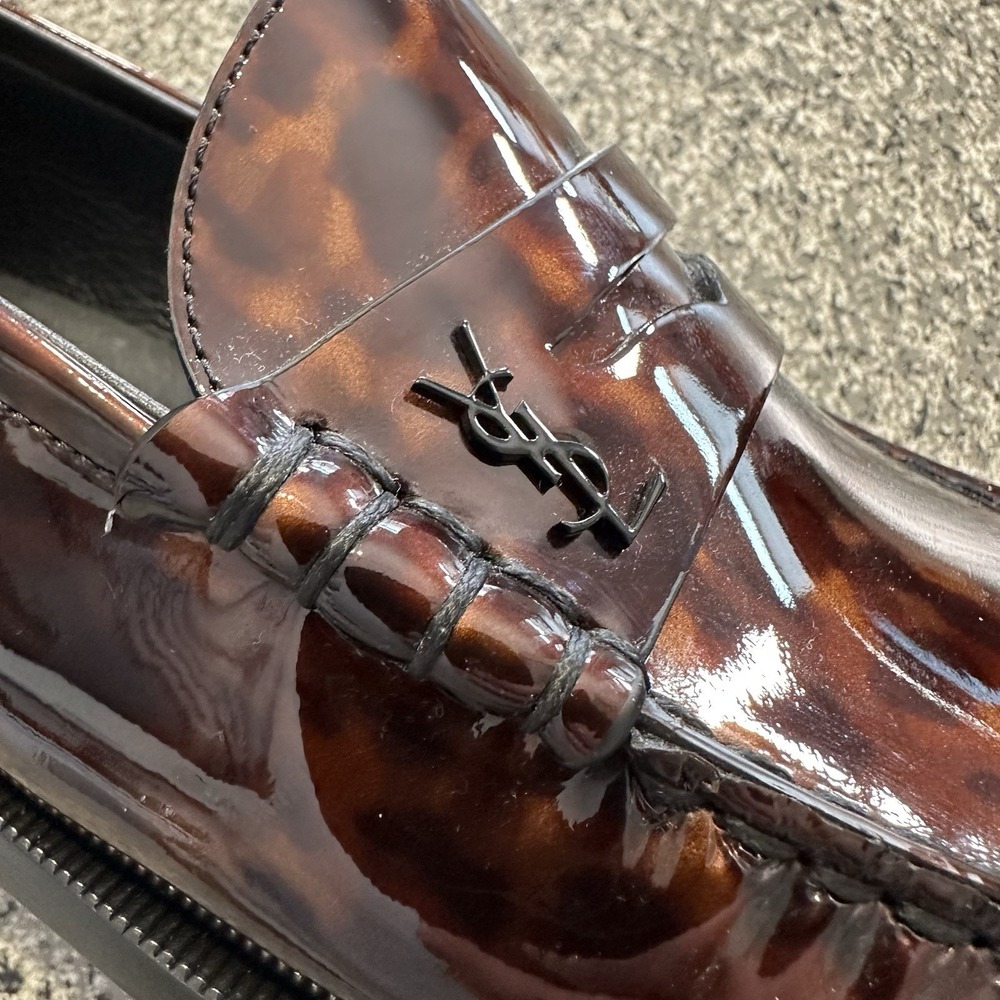 Saint Laurent Le Loafer Monogram Penny Slippers Size 41 (11 US) 670232 - Picture 3 of 10